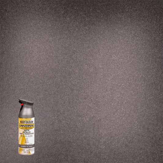 Rust-Oleum Universal Metallic Gunmetal Gray Paint+Primer Spray Paint 11 oz