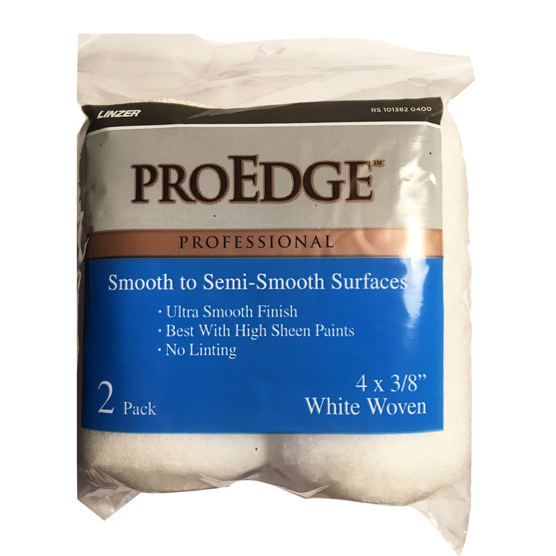 Linzer ProEdge Woven 4 in. W X 3/8 in. Trim Paint Roller Cover 2 pk