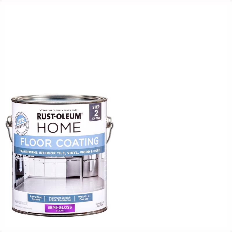 Rust-Oleum Home Top Coat Semi-Gloss Clear Floor Paint 1 gal