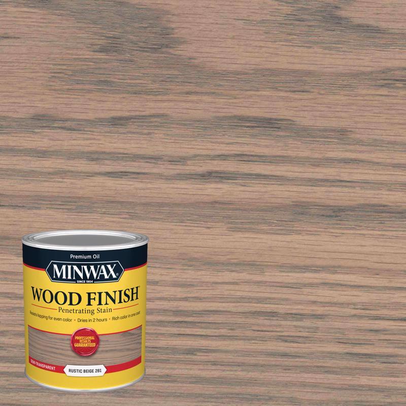 Minwax Wood Finish Semi-Transparent Rustic Beige Oil-Based Penetrating Wood Stain 1 qt