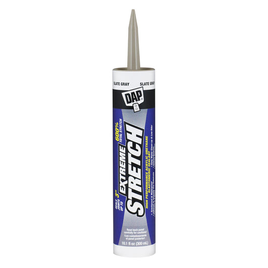 DAP Extreme Stretch Slate Gray Acrylic Urethane All Purpose Elastomeric Sealant 10.1 oz