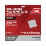 Ace 8 in. L X 8 in. W Reinforced Aluminum White Self Adhesive Wall Repair Patch