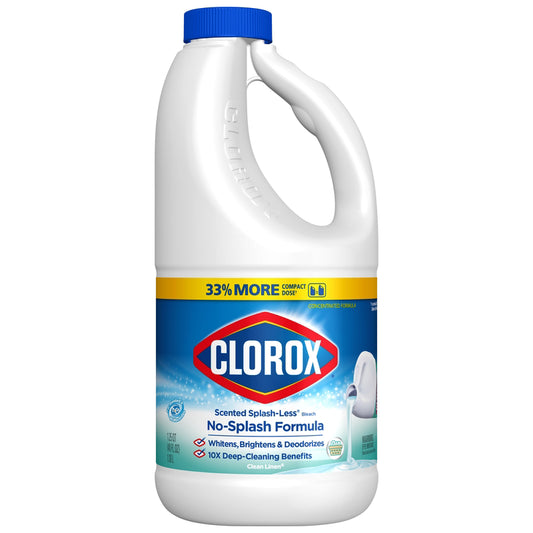 Clorox Splash-Less Clean Linen Scent Bleach 40 oz