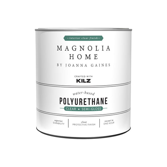Magnolia Home by Joanna Gaines Kilz Transparent Semi-Gloss Clear Water-Based Polyurethane Top Coat 1