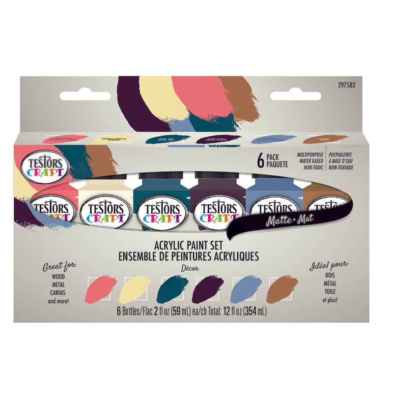 Testors Matte Assorted Craft Paint Interior 12 oz