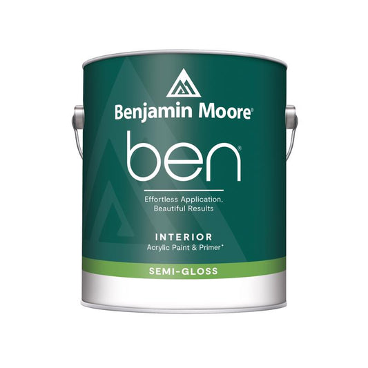 Benjamin Moore Ben Semi-Gloss Base 3 Paint and Primer Interior 1 gal