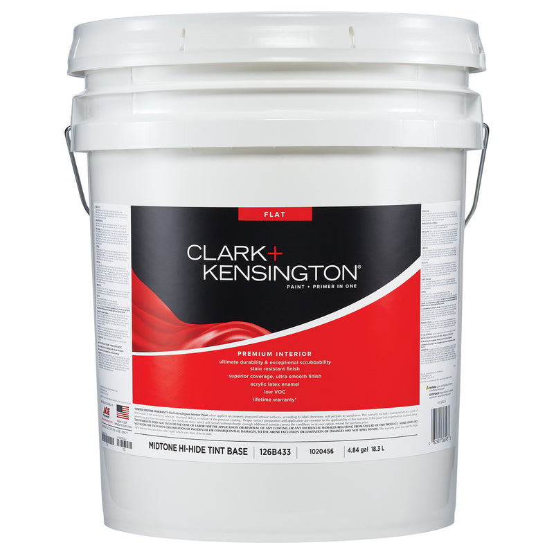 Clark+Kensington Flat Tint Base Mid-Tone Base Premium Paint Interior 5 gal