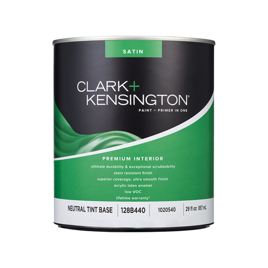 Clark+Kensington Satin Tint Base Neutral Base Paint + Primer Interior 1 qt