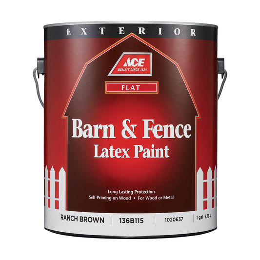 Ace Flat Ranch Brown Barn and Fence Paint Exterior 1 gal