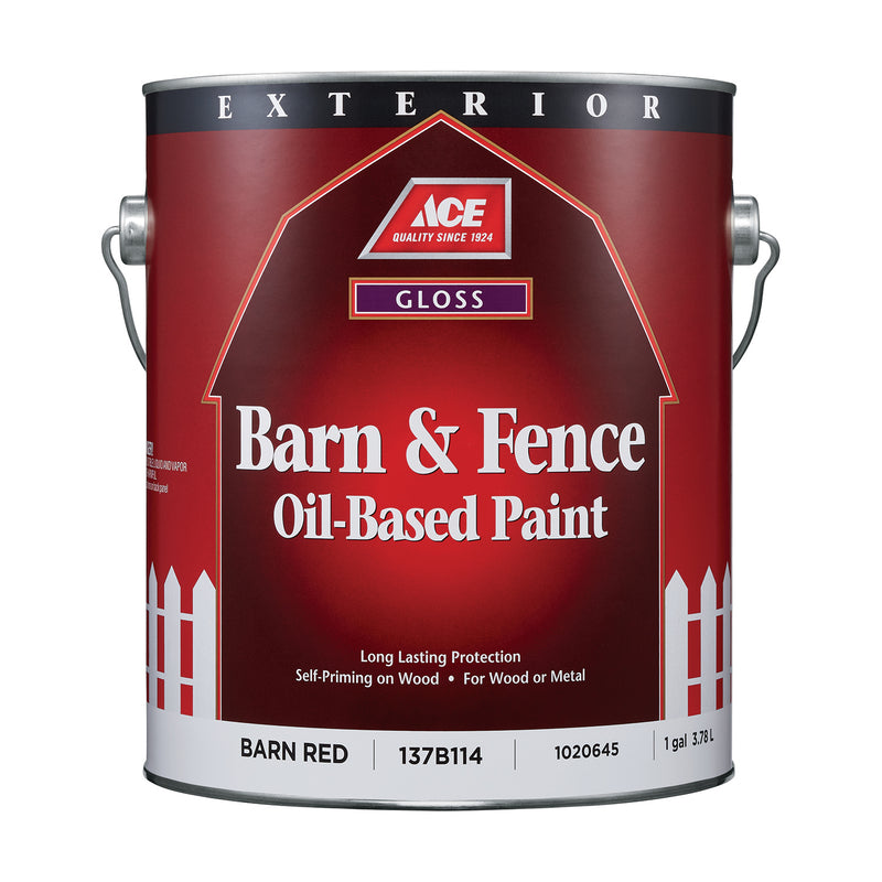 Ace Gloss Barn Red Oil-Based Barn and Fence Paint Exterior 1 gal