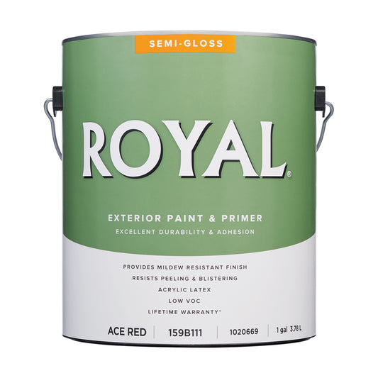 Royal FOR STORE USE ONLY Semi-Gloss Ace Red House & Trim Paint Exterior 1 gal