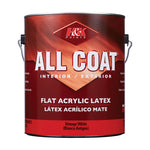 H&K Paints All-Coat Flat Vintage White Water-Based Paint Exterior and Interior 1 gal