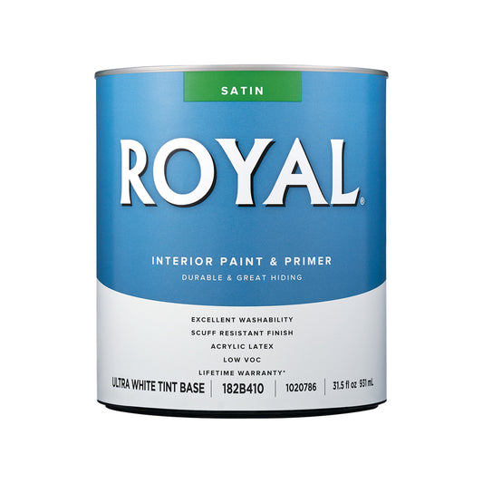 Royal Satin Tint Base Ultra White Base Paint Interior 1 qt