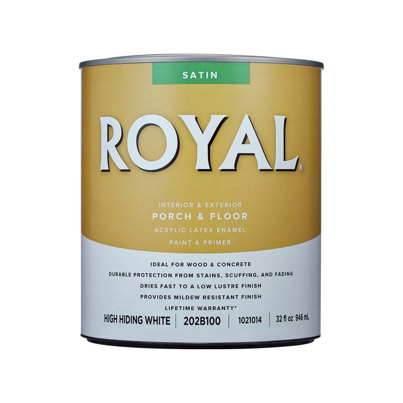 Royal Satin High-Hiding White Porch & Floor Paint 1 qt