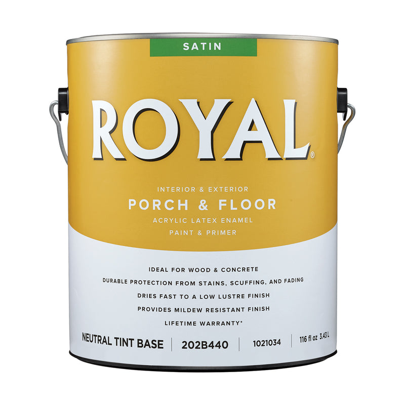 Royal Satin Neutral Base Porch and Floor Paint+Primer 1 gal
