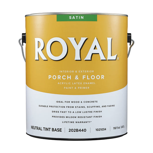 Royal Satin Neutral Base Porch and Floor Paint+Primer 1 gal