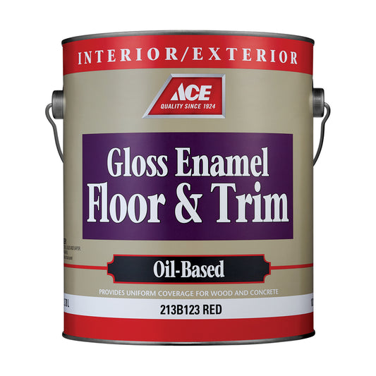 Ace Gloss Red Oil-Based Floor Paint 1 gal