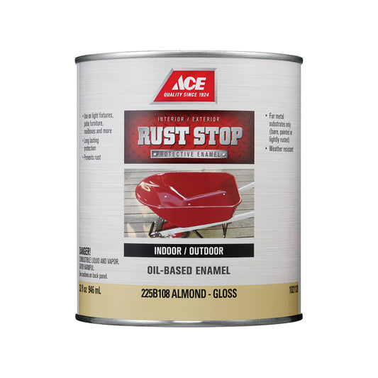 Ace Rust Stop Indoor/Outdoor Almond Oil-Based Enamel Rust Preventative Paint 1 qt