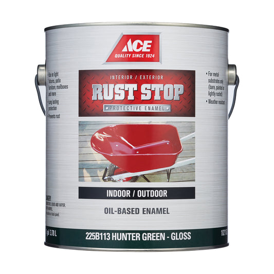 Ace Rust Stop Indoor/Outdoor Hunter Green Oil-Based Enamel Rust Prevention Paint 1 gal