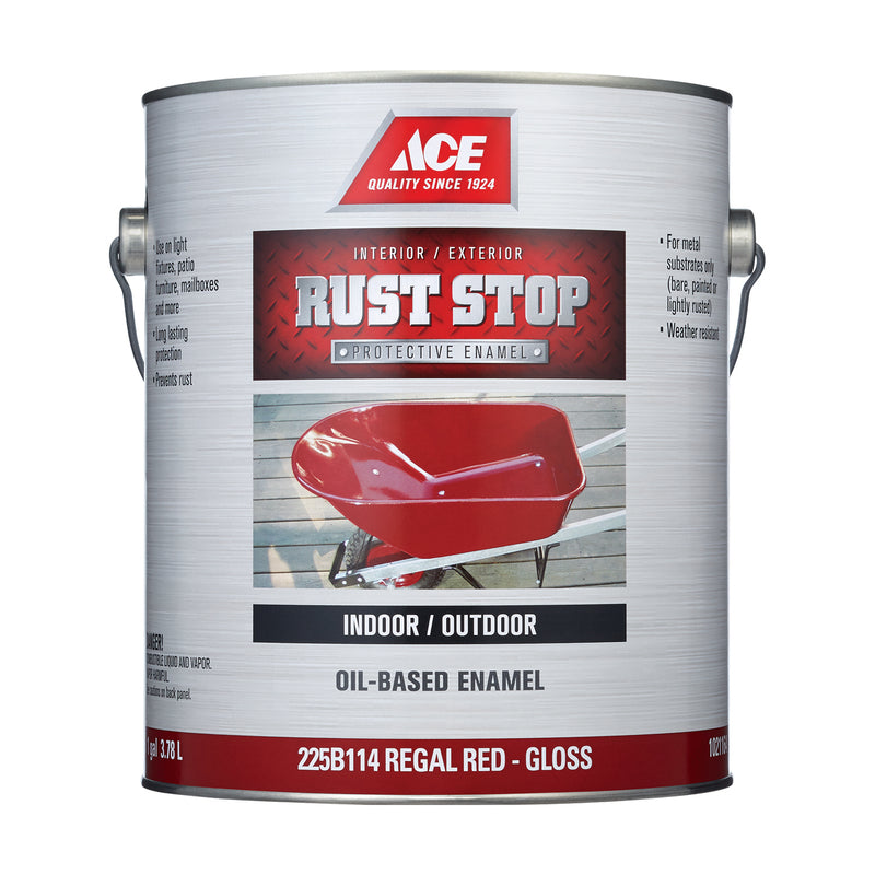 Ace Rust Stop Indoor/Outdoor Gloss Regal Red Oil-Based Enamel Rust Preventative Paint 1 gal