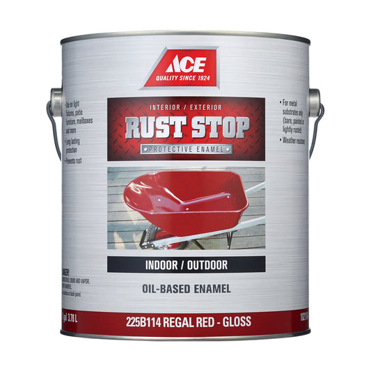 Ace Rust Stop Indoor/Outdoor Gloss Regal Red Oil-Based Enamel Rust Preventative Paint 1 gal