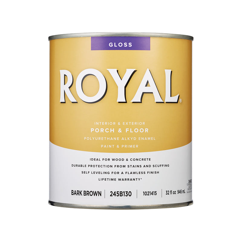 Royal Gloss Bark Brown Porch & Floor Alkyd Enamel 1 qt