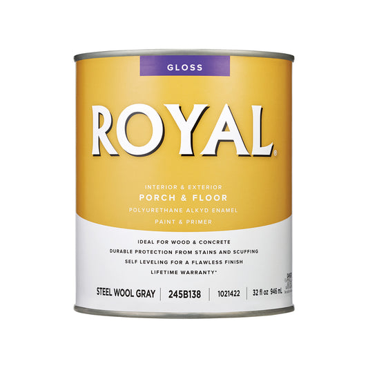 Royal Gloss Steel Wool Gray Porch & Floor Alkyd Enamel 1 qt