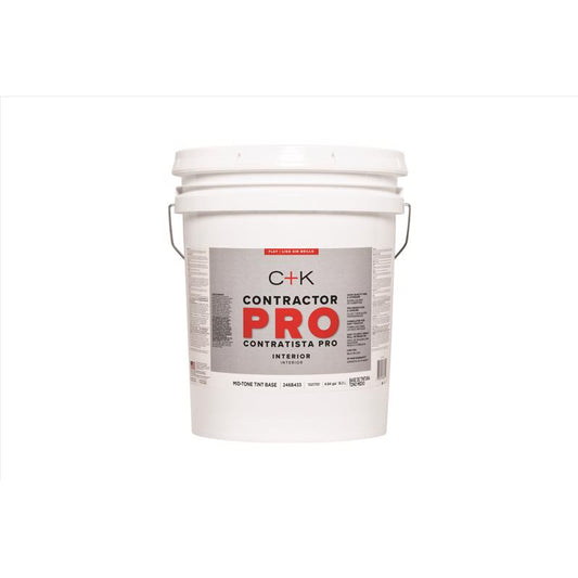 C+K Contractor Pro Flat Tint Base Mid-Tone Base Paint Interior 5 gal