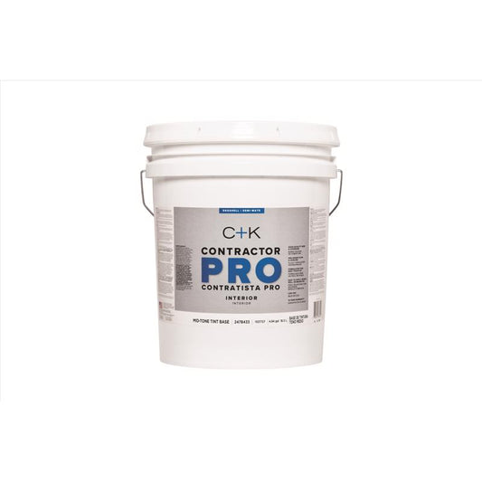 C+K Contractor Pro Eggshell Tint Base Mid-Tone Base Paint Interior 5 gal