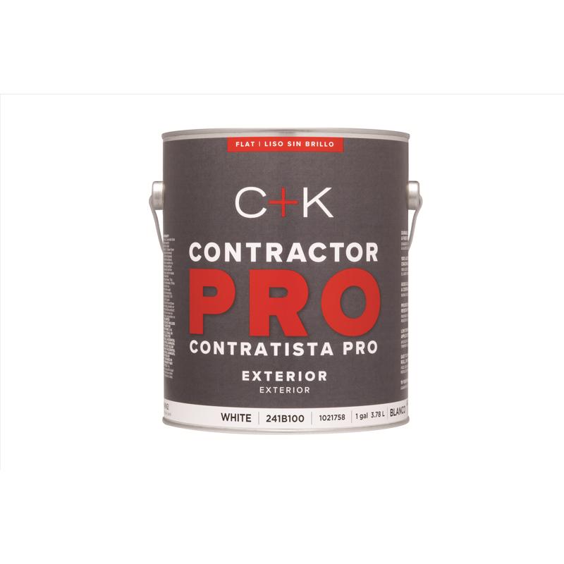 C+K Contractor Pro Flat White Paint Exterior 1 gal