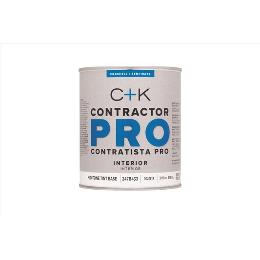 C+K Contractor Pro Eggshell Mid-Tone Base Paint Interior 31 oz