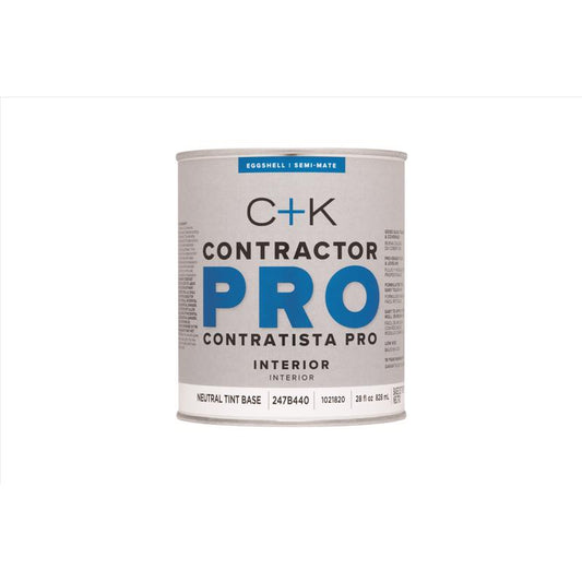 C+K Contractor Pro Eggshell Neutral Tint Base Paint Interior 1 qt