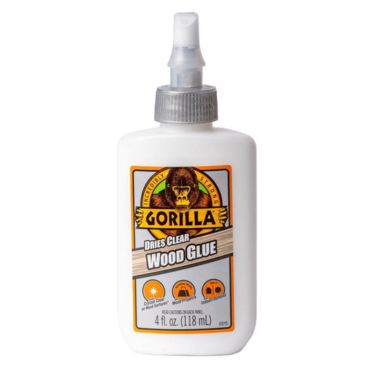 Gorilla High Strength Clear Wood Glue 4 oz