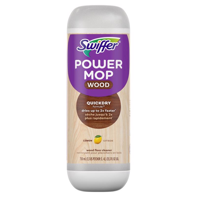 Swiffer Power Mop Lemon Scent Wood Cleaner Liquid 25.3 oz