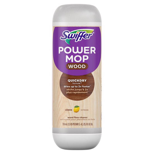 Swiffer Power Mop Lemon Scent Wood Cleaner Liquid 25.3 oz