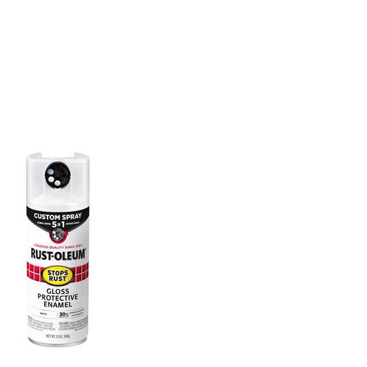 Rust-Oleum Stops Rust Custom Spray 5-in-1 Gloss White Spray Paint 12 oz