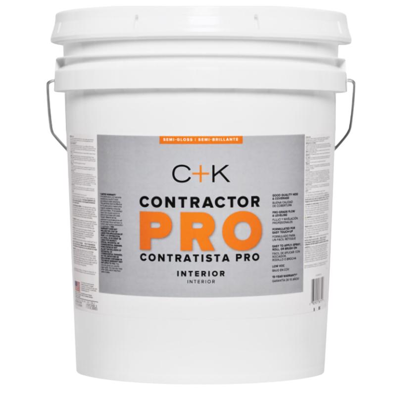 C+K Contractor Pro Semi-Gloss Neutral Base Paint Interior 5 gal