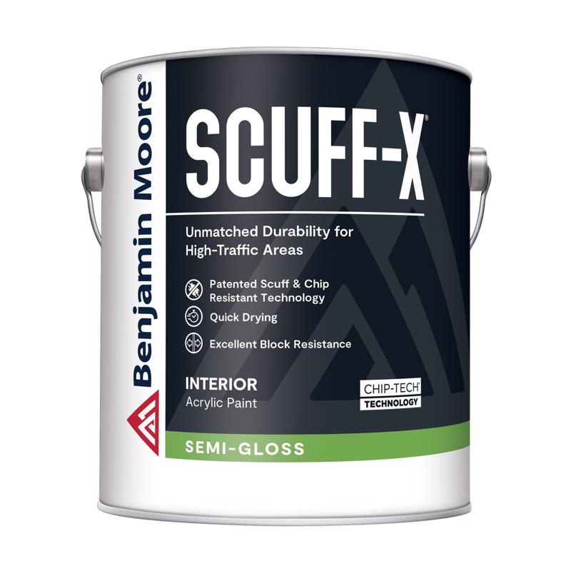 Benjamin Moore Scuff-X Semi-Gloss White Interior Latex Wall Paint Interior 1 gal