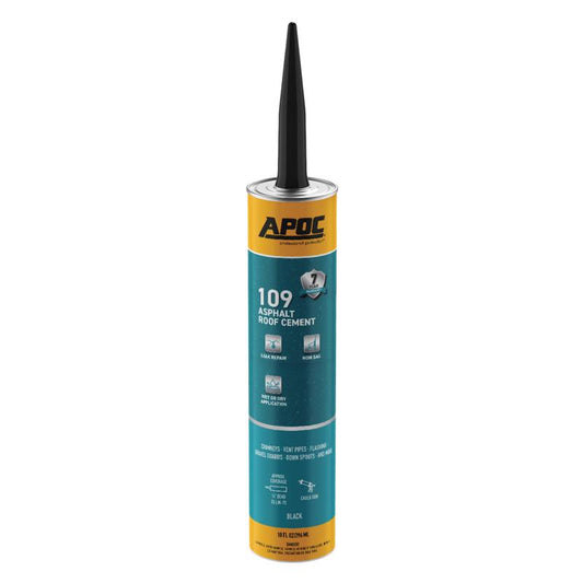 APOC Black Asphalt Roof Cement 10 oz