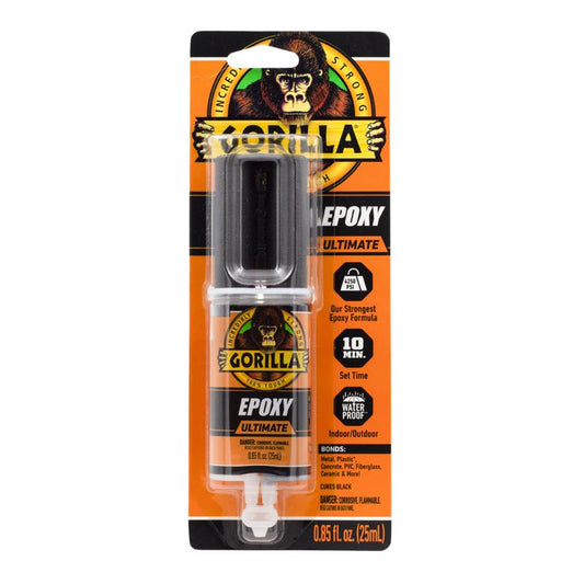 Gorilla Ultra Strength Epoxy Dark Grey Epoxy Syringe 25 ml