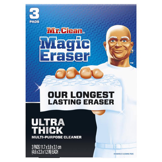 Mr. Clean Ultra Thick Eraser Heavy Duty Cleaning Pad For All Purpose 4.6 in. L 3 pk
