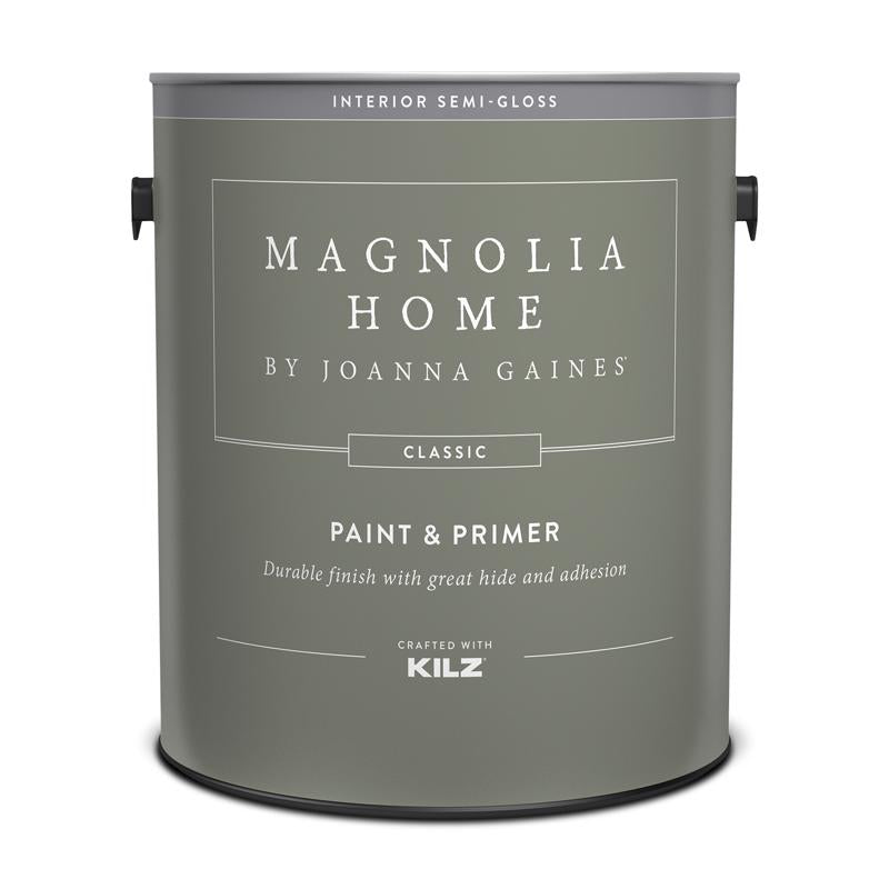 Magnolia Home by Joanna Gaines Classic Semi-Gloss True White Base 3 Paint and Primer Interior 1 Gall