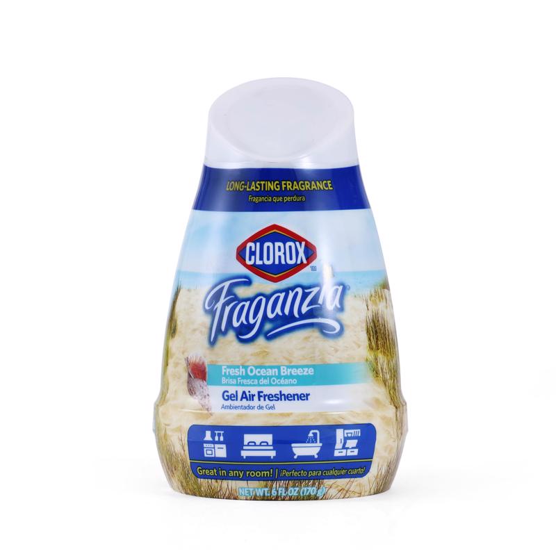 Clorox Fraganzia Fresh Ocean Breeze Scent Air Freshener 6 oz Gel 1 pk