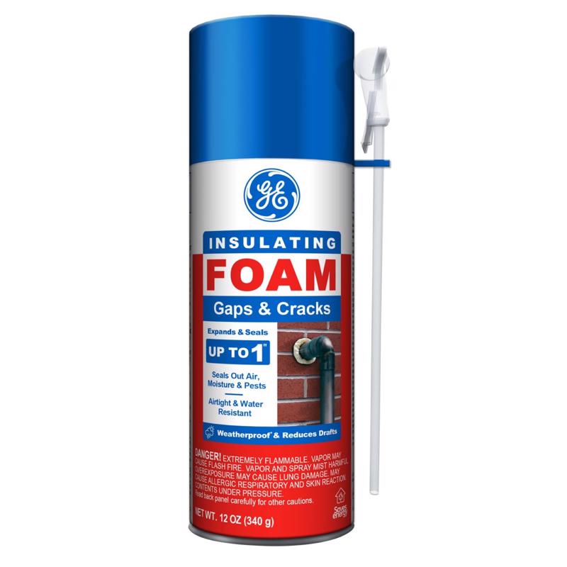 GE Yellow Foam Gaps and Cracks Insulating Sealant 12 oz