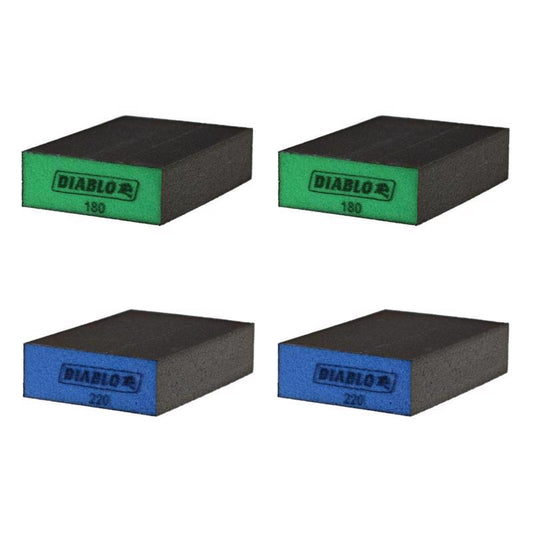 Diablo 5 in. L X 3 in. W X 1 in. Assorted Grit Extra Fine Large Flat Edge Sanding Sponge
