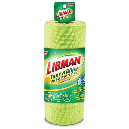 Libman Tear 'N Wipe Microfiber Wiping Cloth 9.4 in. W X 12 in. L 1 pk