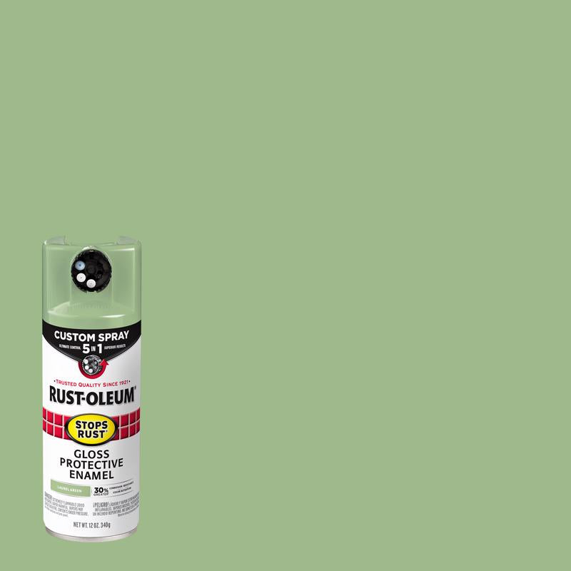 Rust-Oleum Stops Rust Gloss Laurel Green Enamel Spray Paint 12 oz