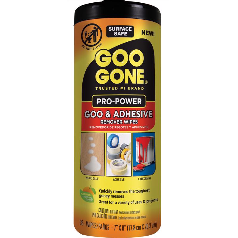 Goo Gone Pro-Power Wipes Adhesive Remover 35 wipes