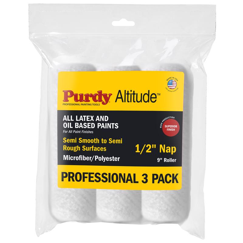 Purdy Altitude Poly Micro 9 in. W X 1/2 in. Regular Paint Roller Cover 3 pk