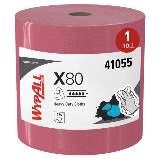 WypAll PowerClean X80 Wiping Cloth 12.5 in. W X 12 in. L 475 sheet 1 pk